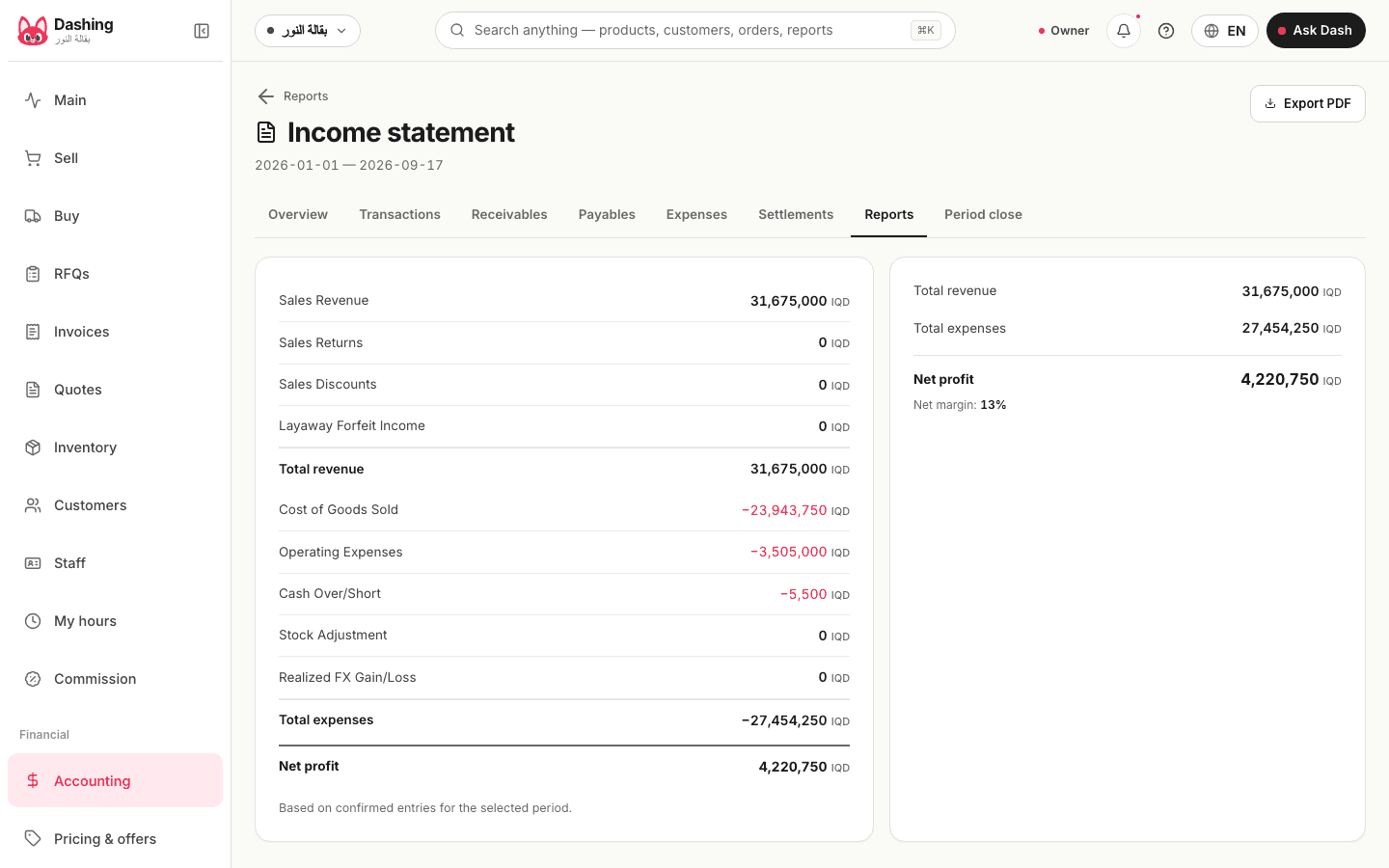 Income statement
